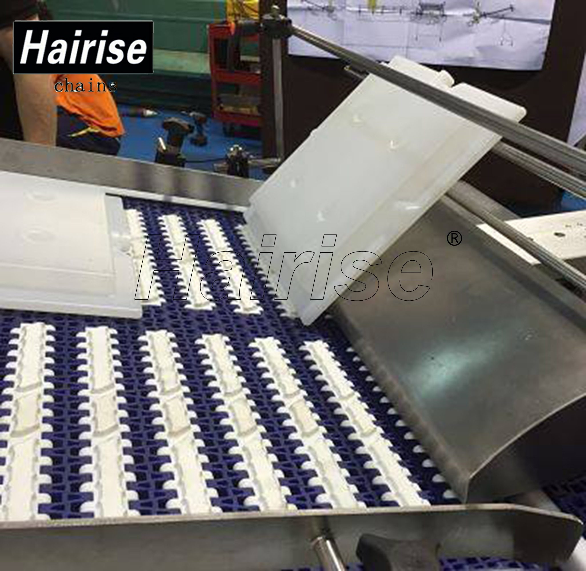 Hairise inclined conveyors with anti skid rubber on surface