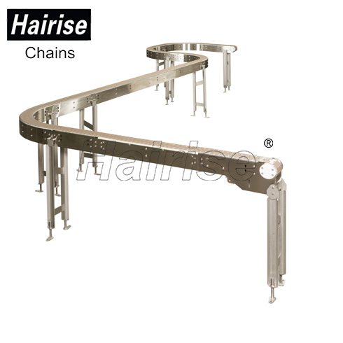 Hairise Curved Conveyors with Plastic Slat Top Chains