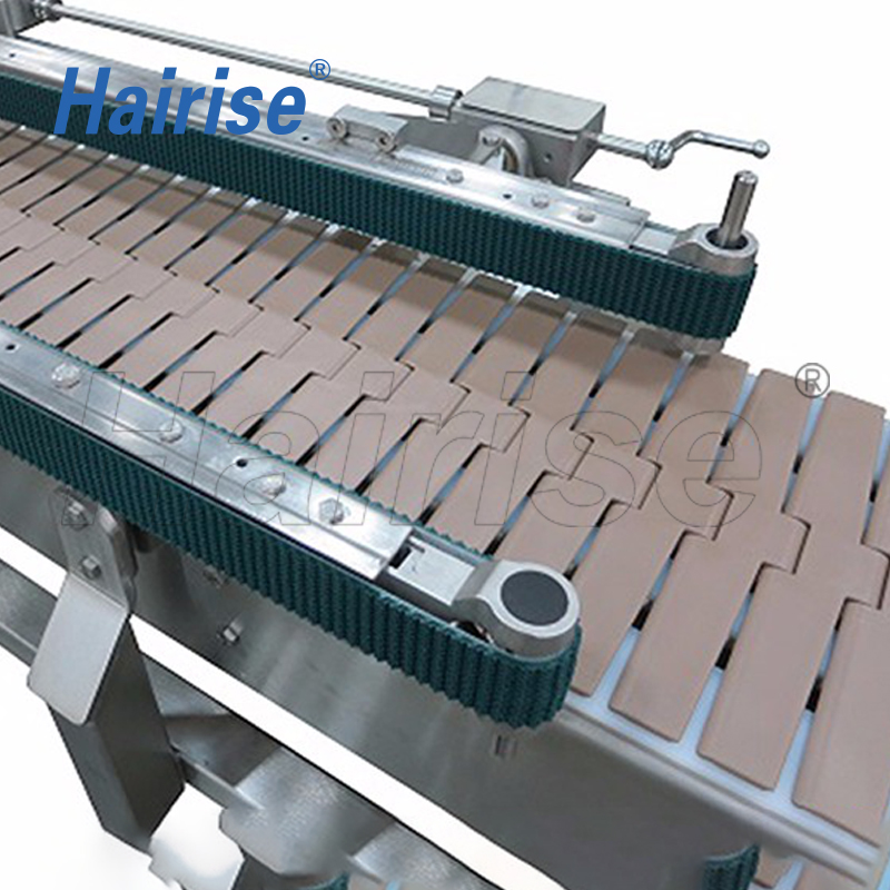 Hairise slat top chain conveyor with FDA