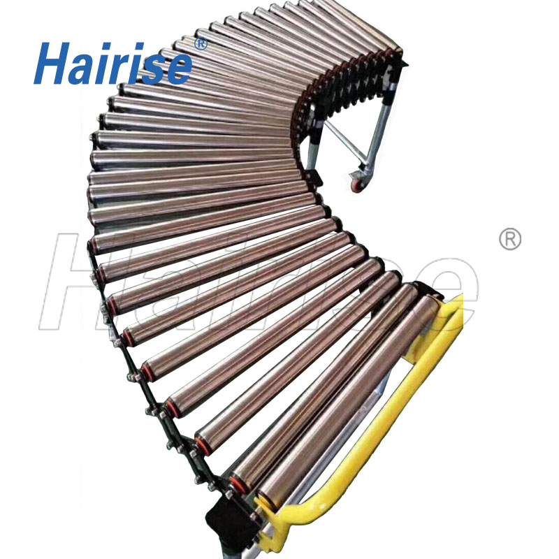 Hairise roller conveyor system for beverage industry