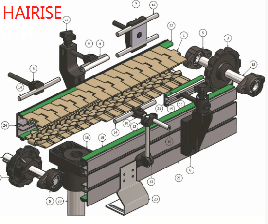 Plastic top chain conveyor